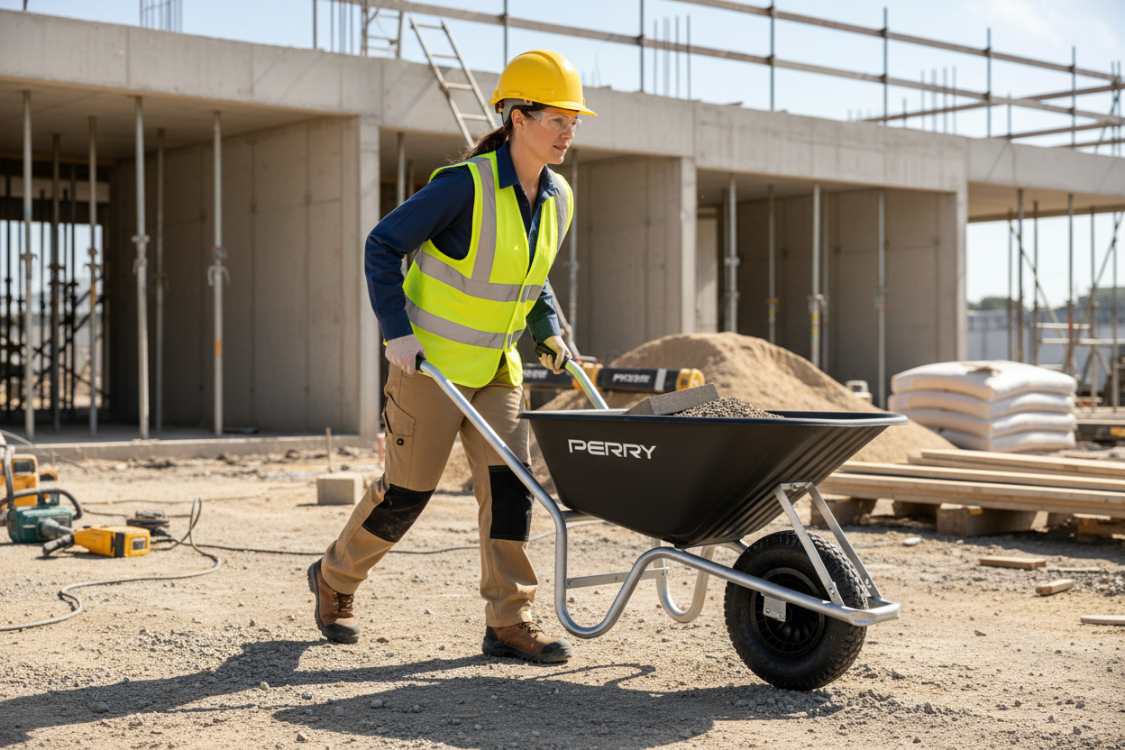 Perry 110L Moulded Polypropylene Wheelbarrow - Launch Deal!