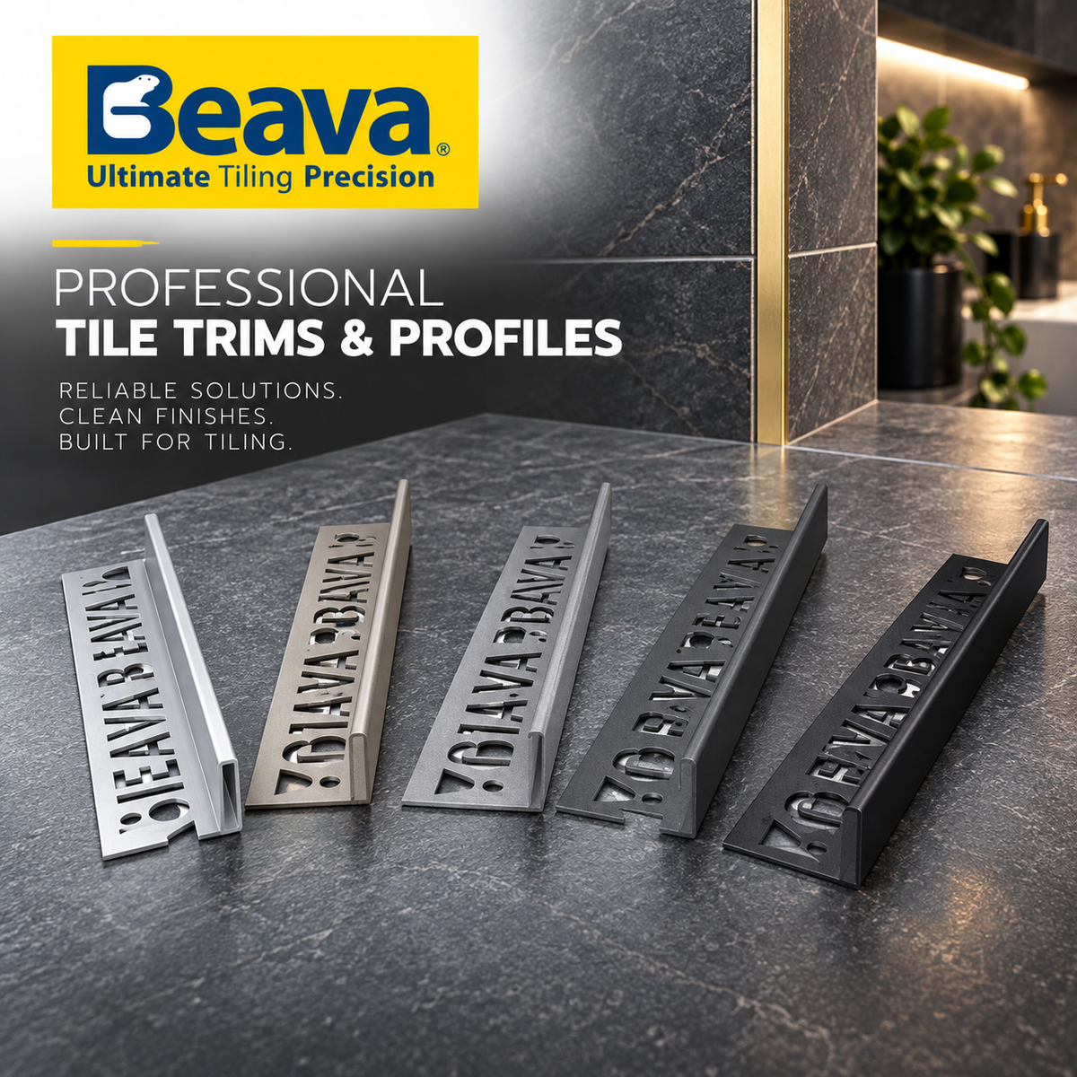 Beava Metal Tile Trim - Square Edge - product image