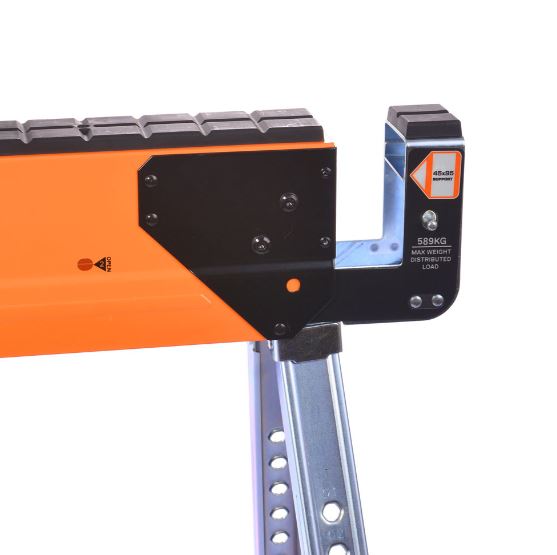 Vaunt Heavy Duty Adjustable Height Saw Horse Twin Pack