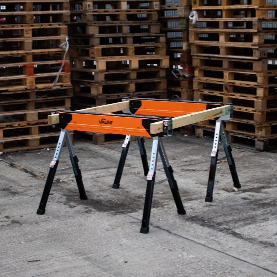Vaunt Heavy Duty Adjustable Height Saw Horse Twin Pack