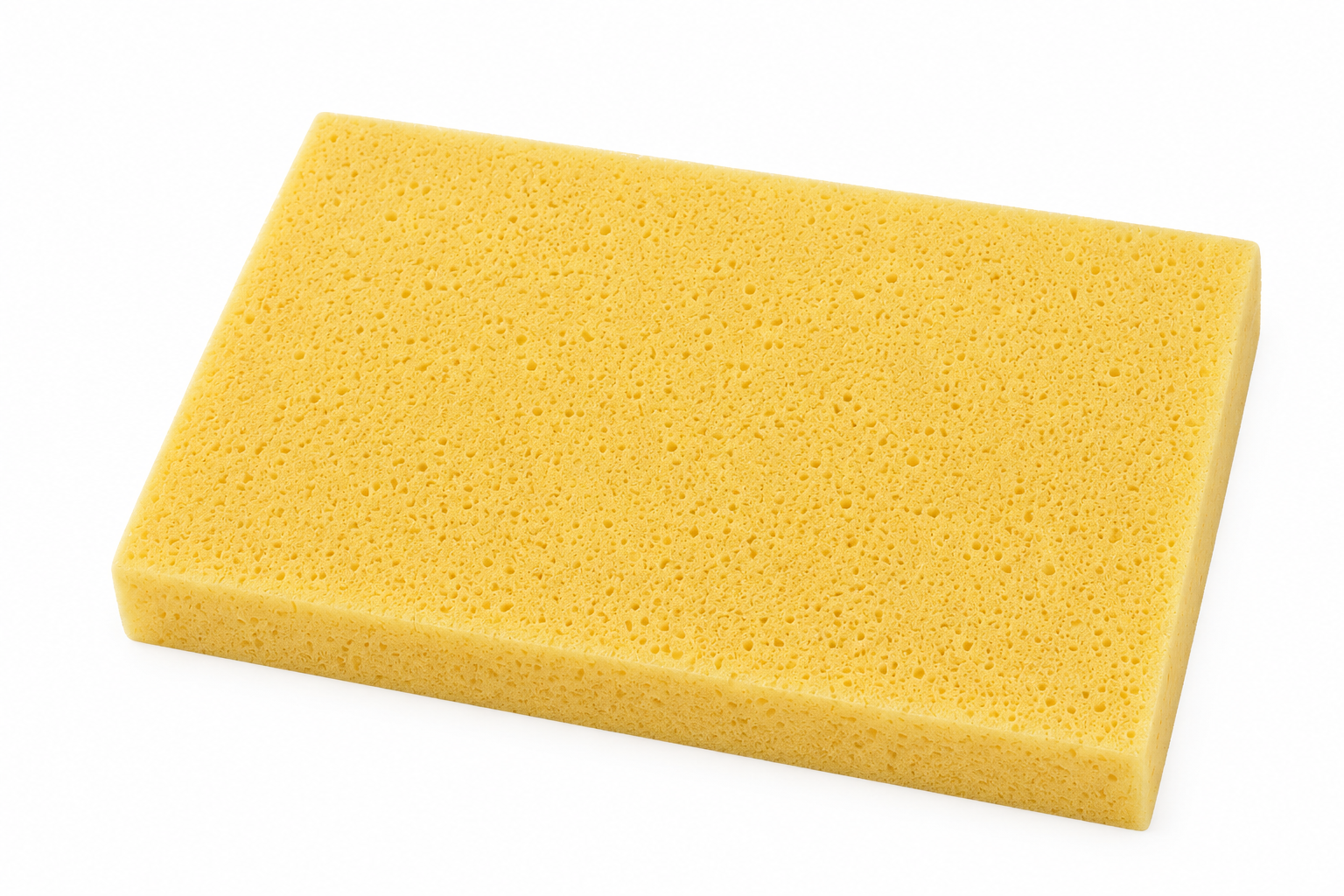 MILLCOT yellow rectangular grouting sponge with fine porous texture, shown on white background