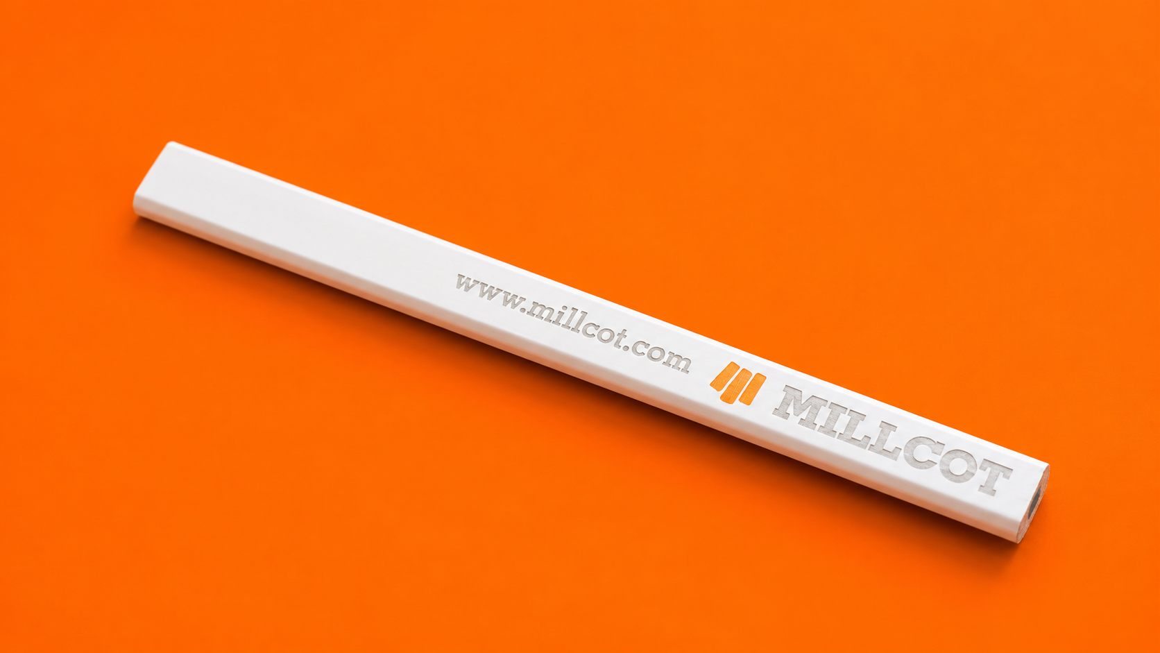 Millcot Carpenters Pencil – Hard Lead White Marking Pencil