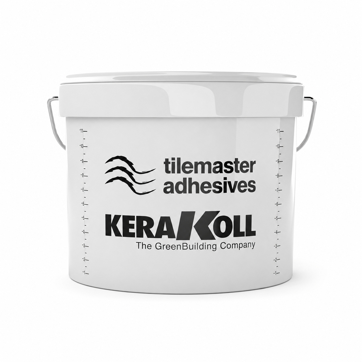 Kerakoll Tilemaster 10 litre mixing bucket — compact polypropylene trade bucket for tile adhesive, grout and small mortar batches