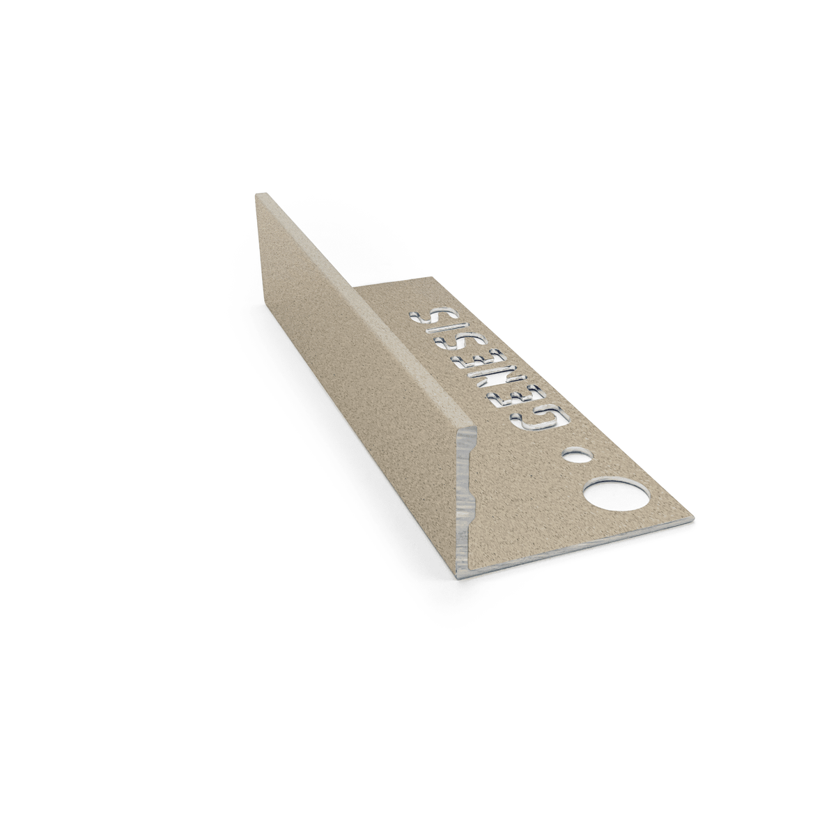 Genesis ESA225 outdoor aluminium straight edge tile trim Sand Stone