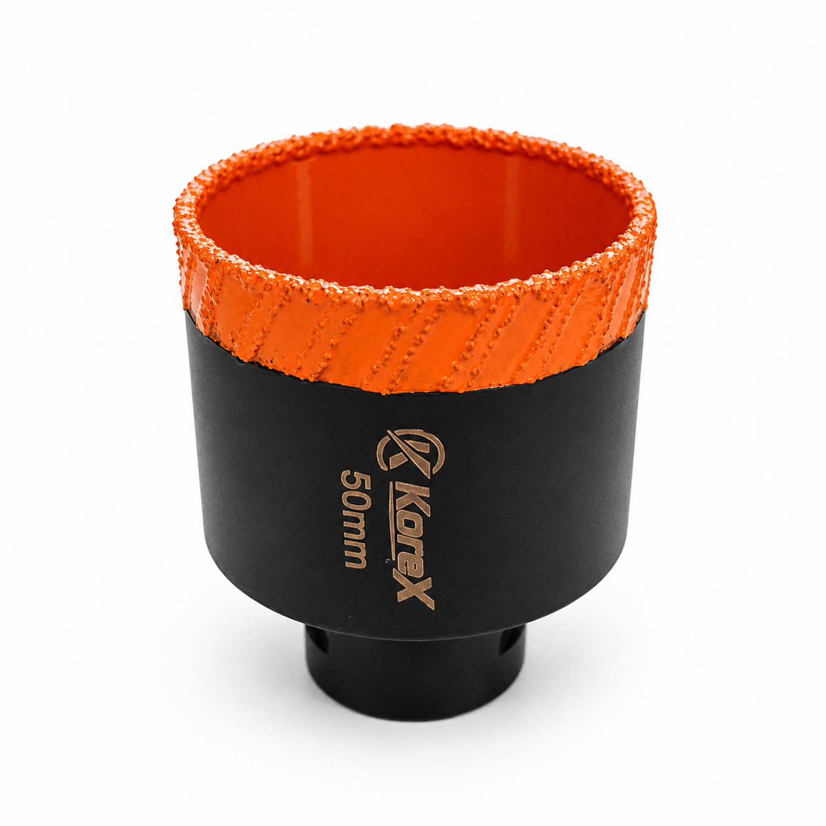 KoreX 50mm M14 porcelain diamond core drill bit with inline diamond cutting rim