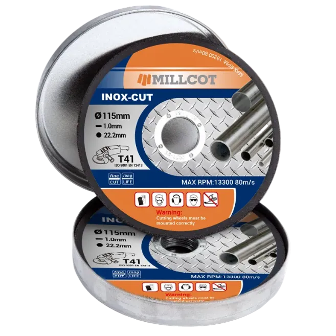 MILLCOT 115mm Thin Metal Cutting Discs Tin of 10