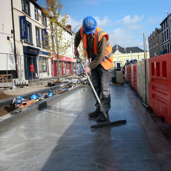 Larsen Streetscape application photo — newly jointed paving installed using FJM Eco Smooth flowable jointing mortar.