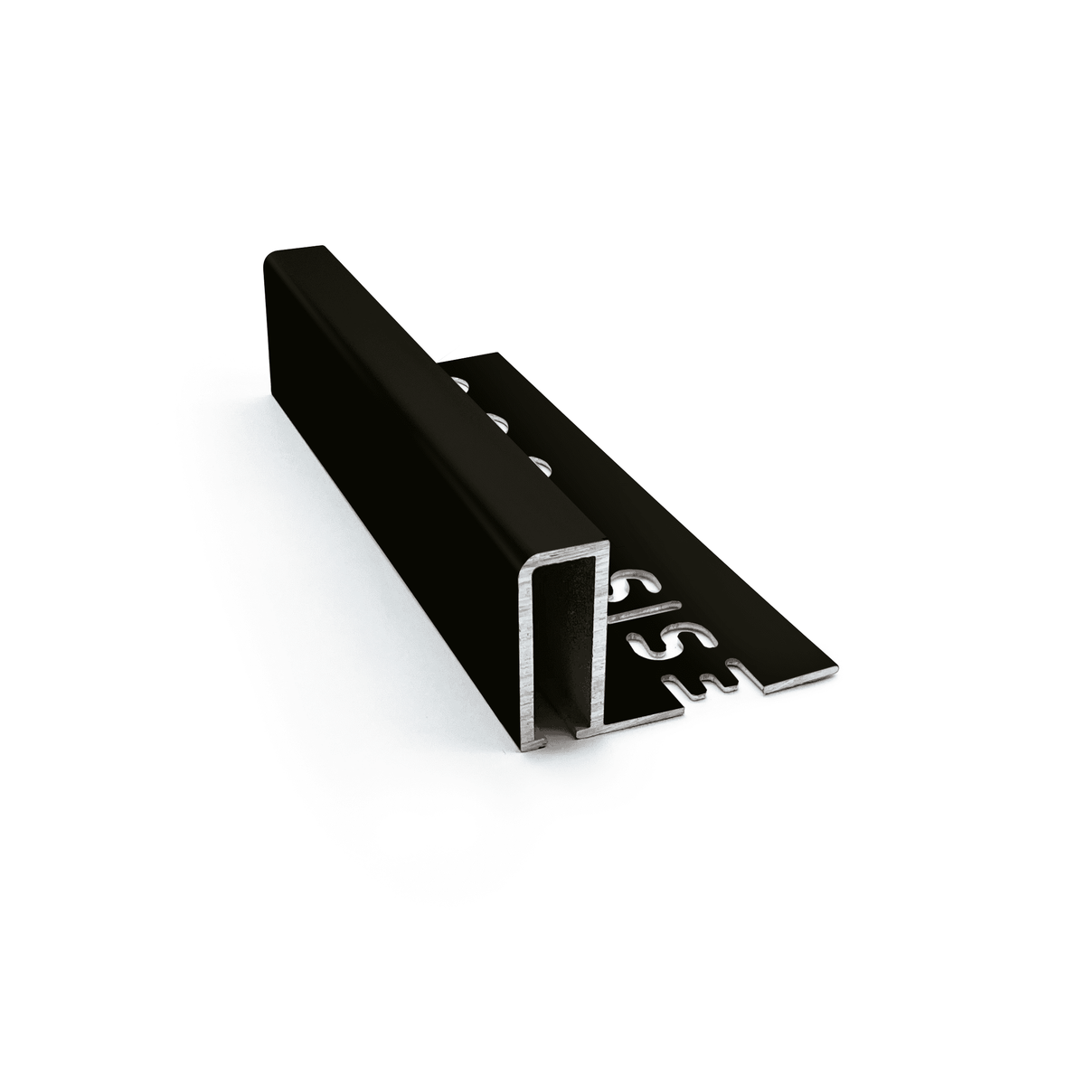 Genesis TDP225 outdoor aluminium square edge tile trim Matt Black
