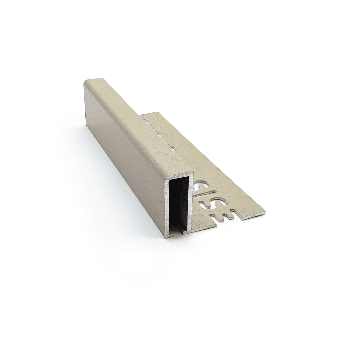 Genesis TDP225 outdoor aluminium square edge tile trim Sand Stone