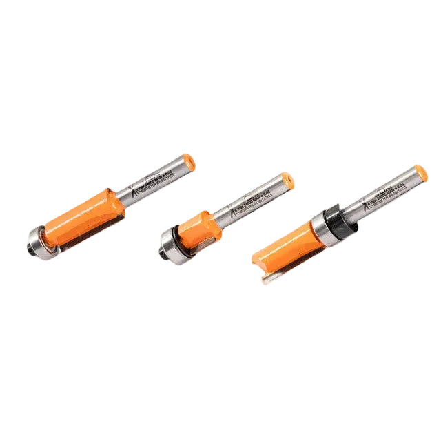 Vaunt 3 Piece Router Cutters Top & Bottom Bearing Guided