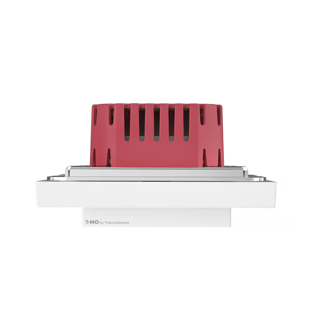 ThermoSphere T-MO smart thermostat — alternative product view of the wall-mounted display.