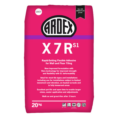 Ardex X7R S1 Flexible Rapid Set Tile Adhesive Grey 20kg