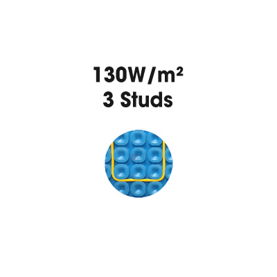 ThermoSphere Ultimate Underfloor Electric Heating Cable — 130W installation diagram showing the cable layout within a tiled floor build-up.