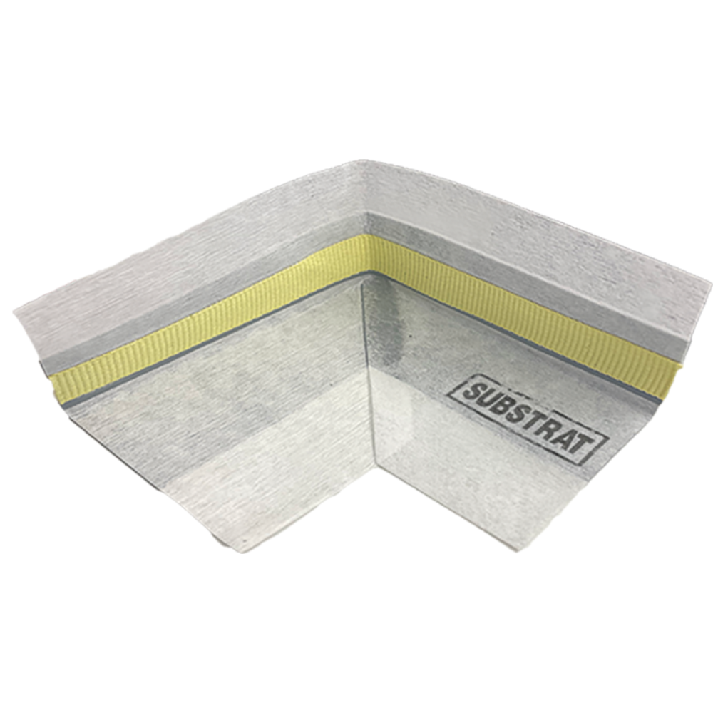 CutX Pro pre-formed internal corner with integrated cut protection for waterproofing wet areas with high-risk damage zones
