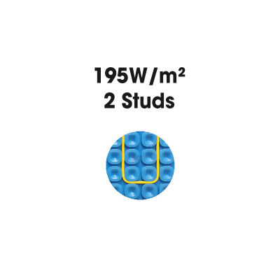 ThermoSphere Ultimate Underfloor Electric Heating Cable — 195W installation diagram showing the cable layout within a tiled floor build-up.