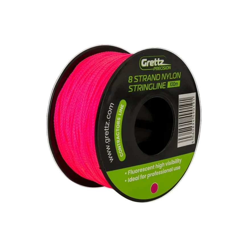 Grettz 100m 8 Braid Pink Stringline