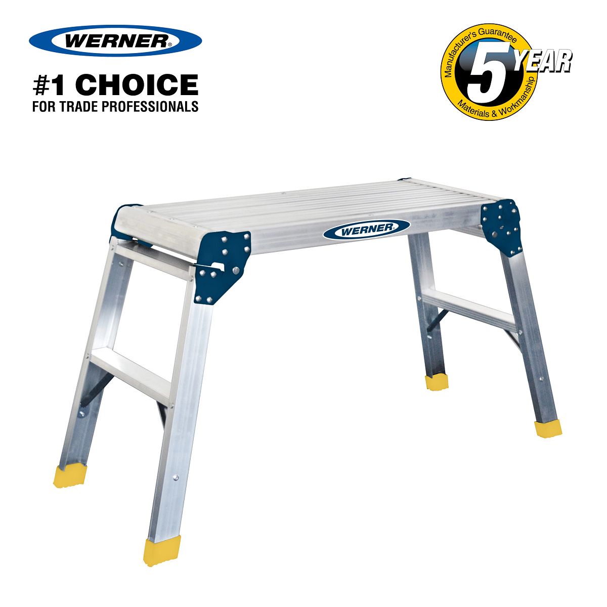 Werner Odd Job 31089818 aluminium work platform front view with 5 year guarantee