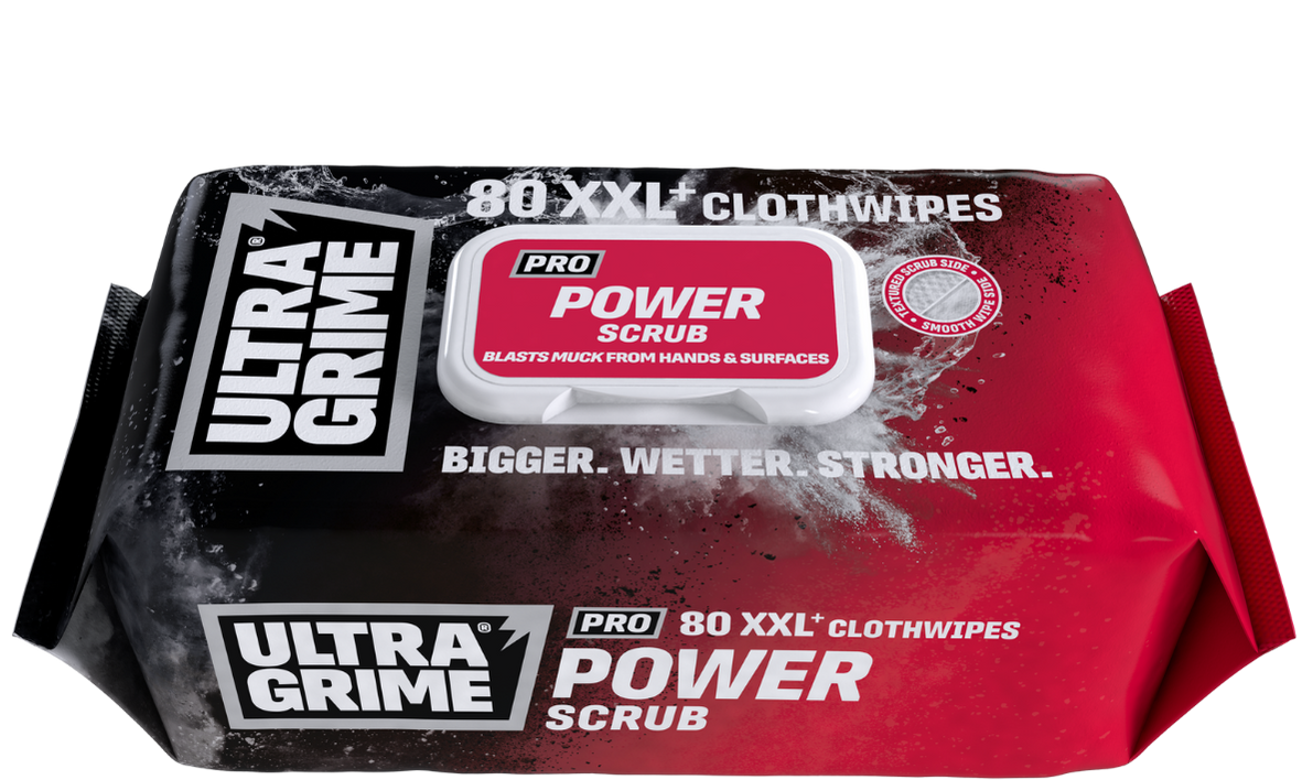UltraGrime Pro Power Scrub XXL dual-sided clothwipe front view