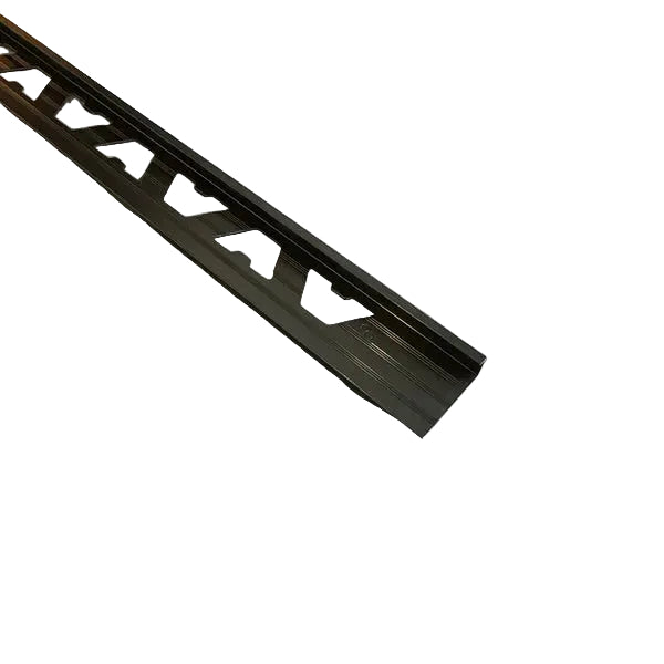 A-Trim Metal Tile Trim in Square Edge profile — main packshot showing a single length of the squared-edge aluminium trim against a white background.