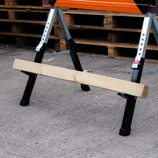 Vaunt Heavy Duty Adjustable Height Saw Horse Twin Pack
