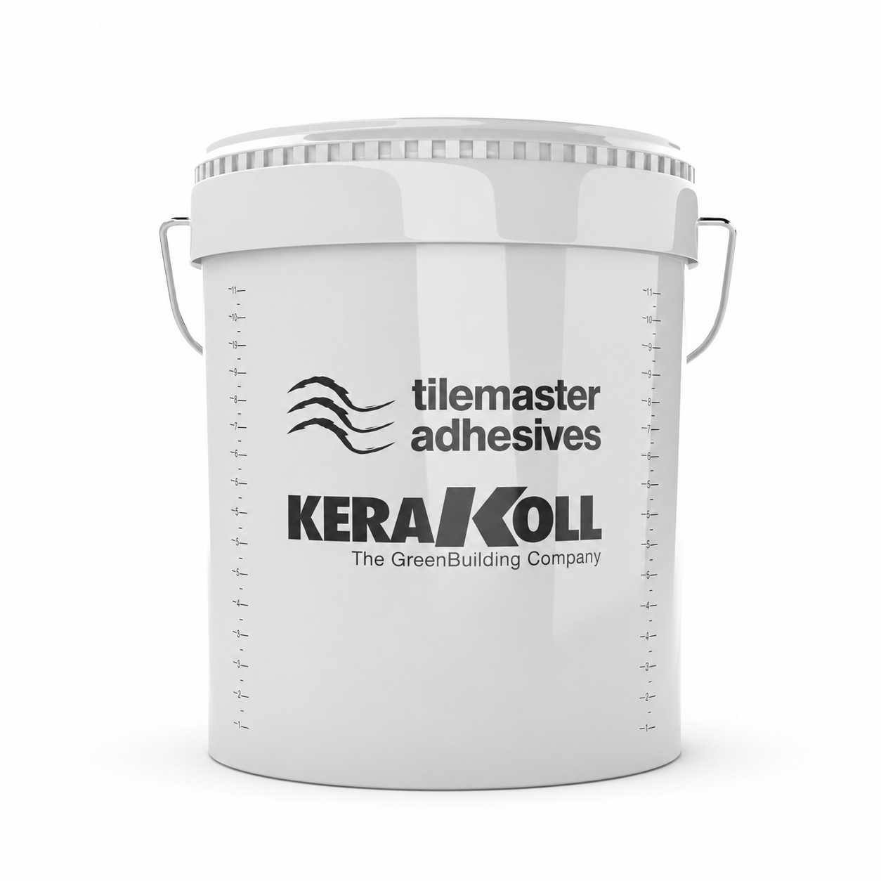 Kerakoll Tilemaster 21 litre mixing bucket — heavy-duty polypropylene trade bucket for tile adhesive, grout and bulk mortar mixing
