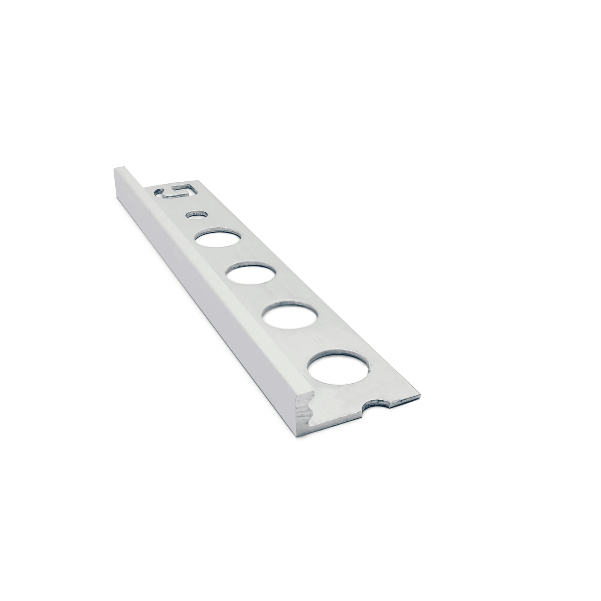 Genesis ESA aluminium straight edge tile trim in Matt Silver finish, 6mm depth, 2.5m length