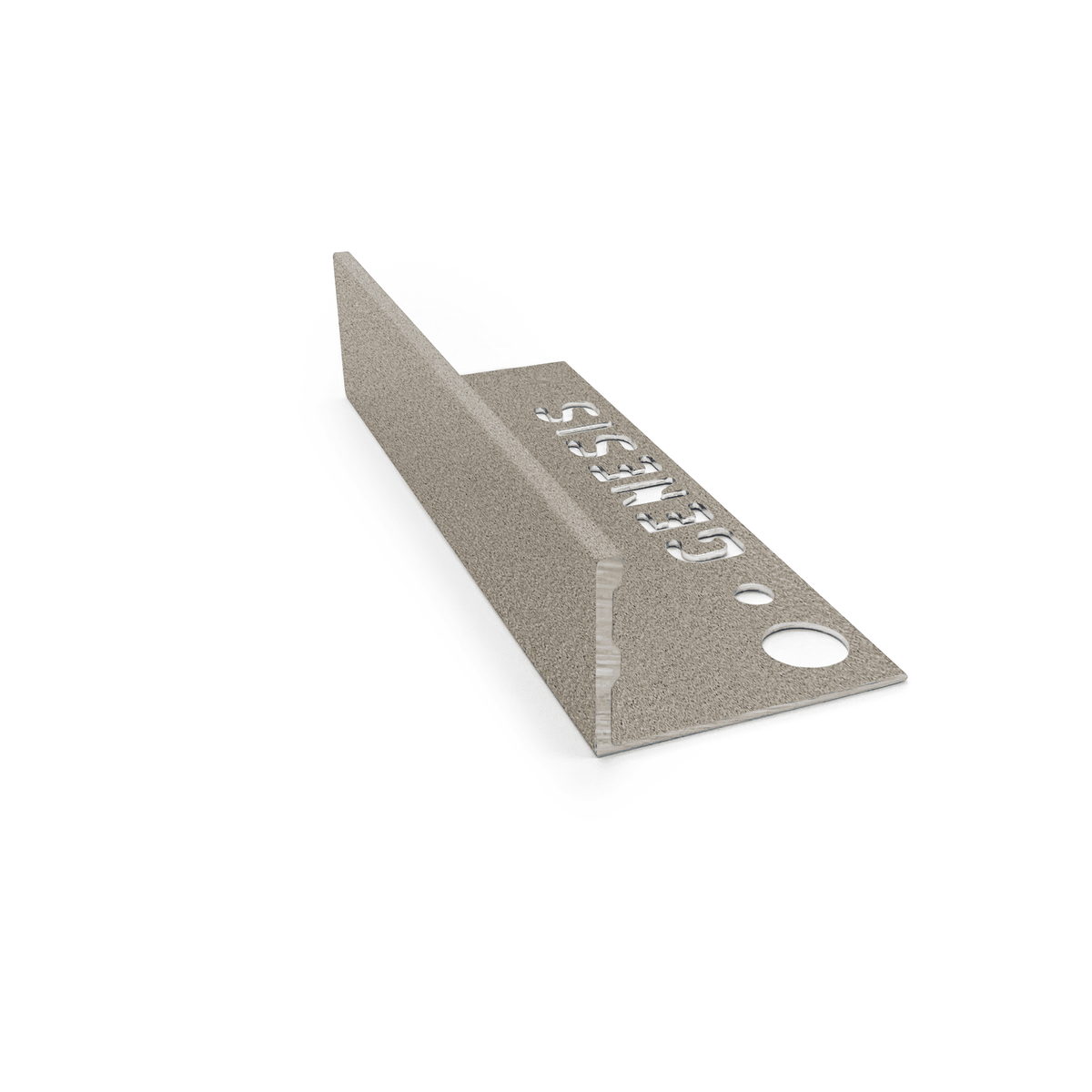 Genesis ESA225 outdoor aluminium straight edge tile trim Bath Stone