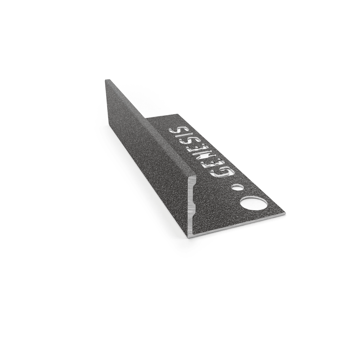Genesis ESA225 outdoor aluminium straight edge tile trim Dark Granite
