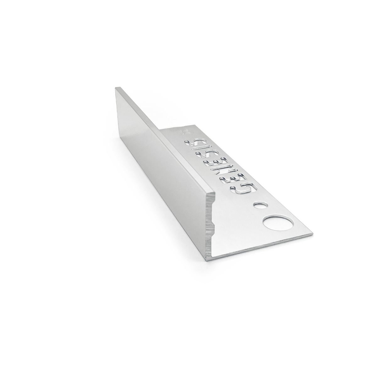 Genesis ESA225 outdoor aluminium straight edge tile trim Bright Silver