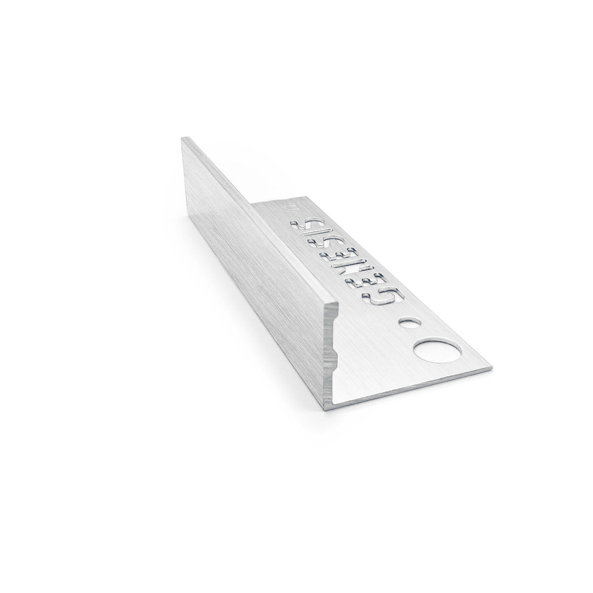 Genesis ESA225 outdoor aluminium straight edge tile trim Brushed Silver