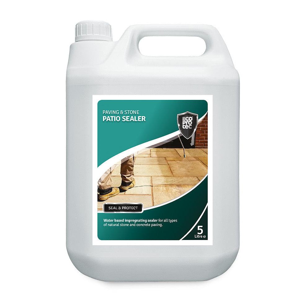 ECOPROTEC Patio Sealer 5 litre tub — weatherproof sealer for natural stone, porcelain and concrete paving