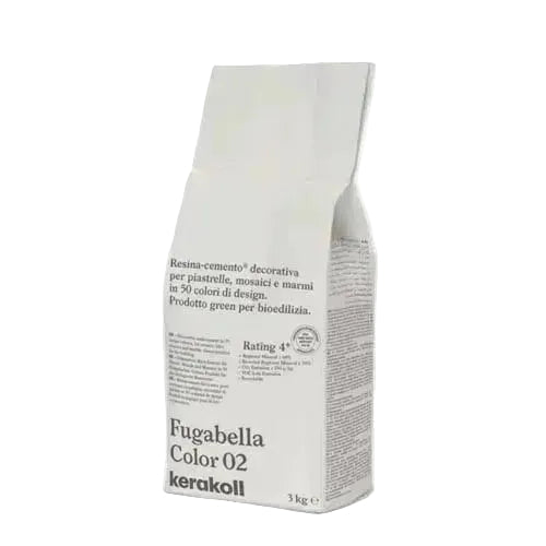 Kerakoll Fugabella Color Resin-Cement Grout 3kg pack — main packshot of the high-flexibility rapid wall and floor grout.