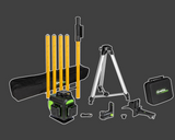 Grettz 2G4D 4D Multi-line Green Beam Laser Kit inc Tripod Pole