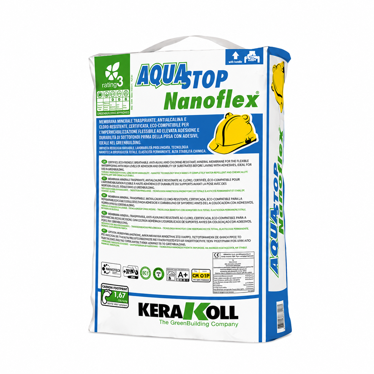 Kerakoll Aquastop Nanoflex Single-Component Waterproofing Membrane 20kg