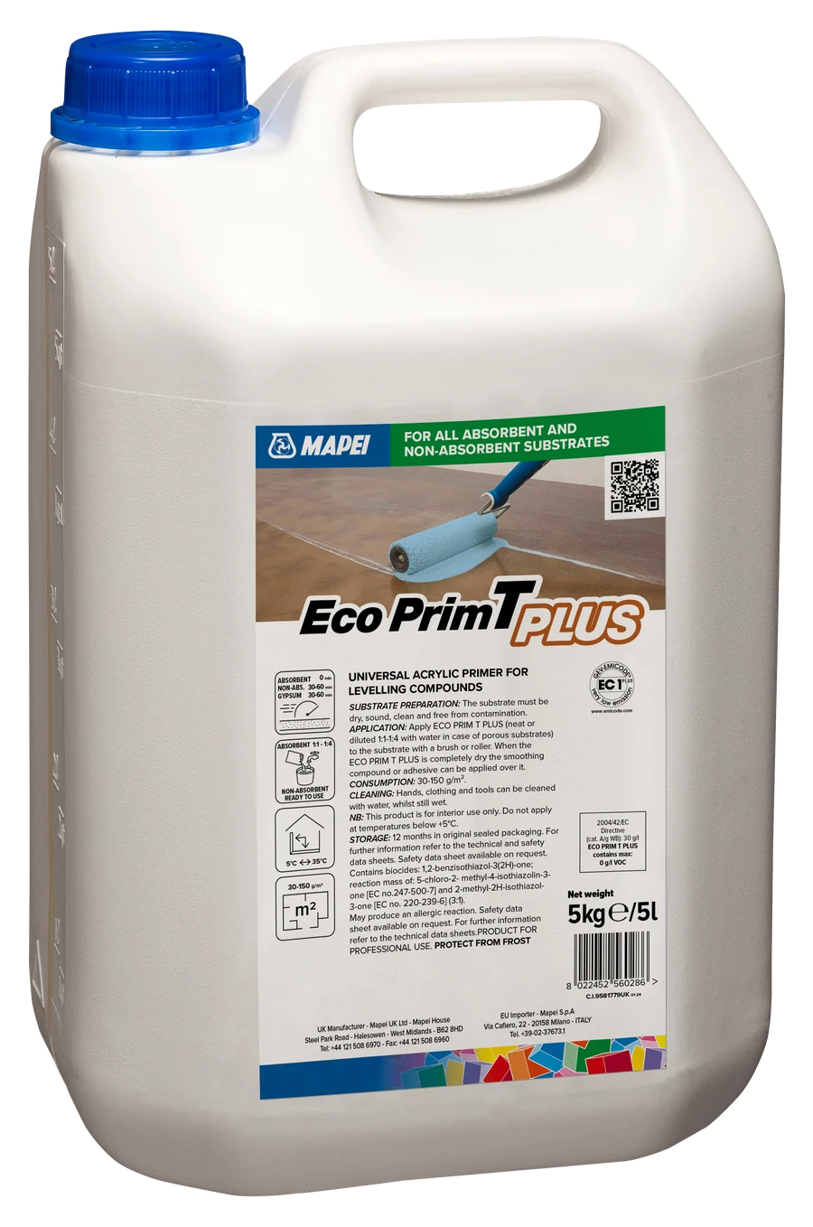 Mapei Eco Prim T Plus Universal Acrylic Primer 5kg