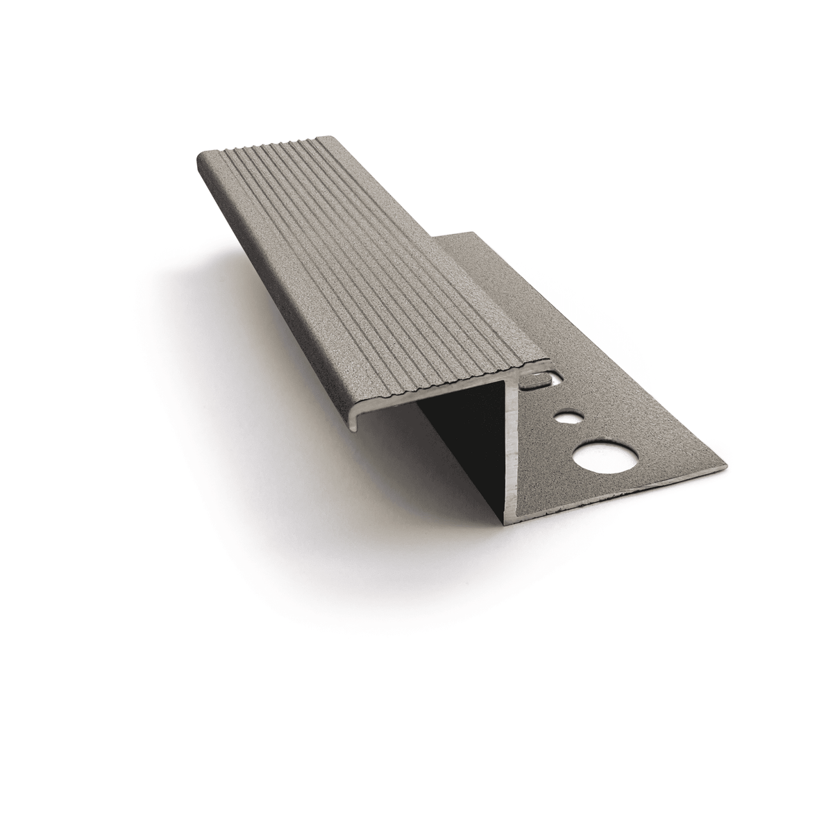 Genesis NLT225 outdoor aluminium tile-in step edge trim Bath Stone