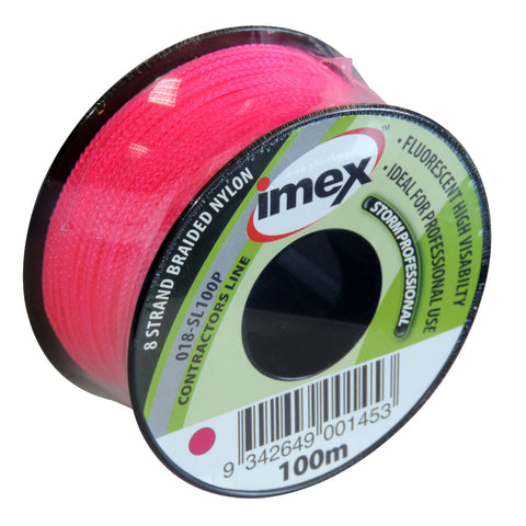 Imex 100m 8 Braid Pink Stringline