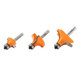 Vaunt 3 Piece Router Cutter Round Over 1/4" Shank Set