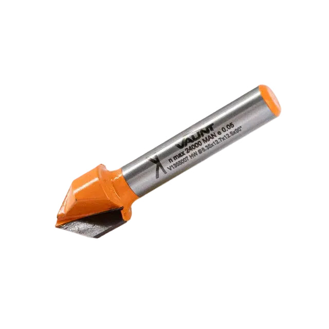 Vaunt 3 Piece Router Cutters V Groove Roundnose and Straight