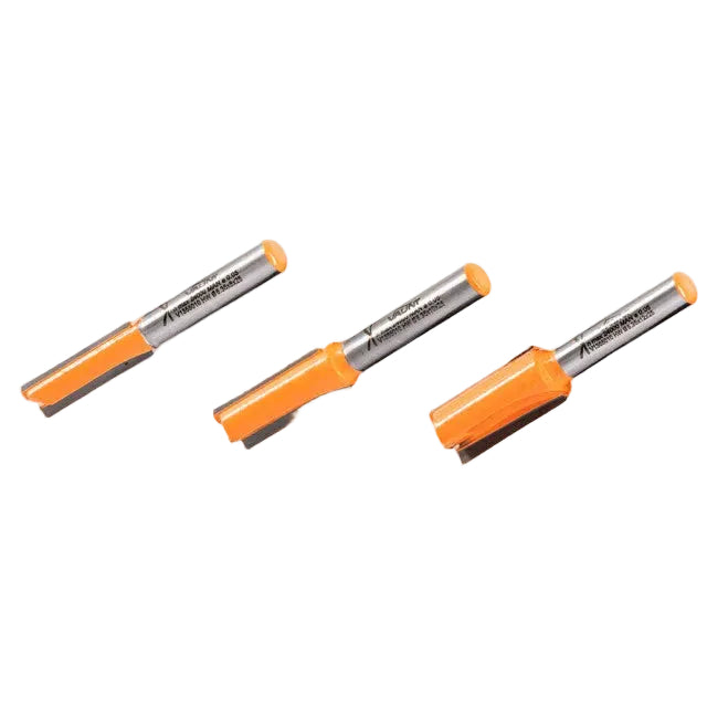 Vaunt 3 Piece Router Cutters 8mm 10mm 12mm Straight