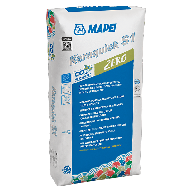 Mapei Keraquick S1 Zero White 20kg bag front view