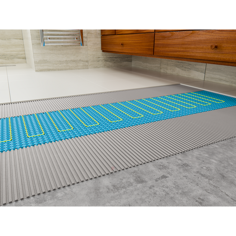 ThermoSphere Ultimate decoupling membrane — dimpled profile detail for tile adhesive keying