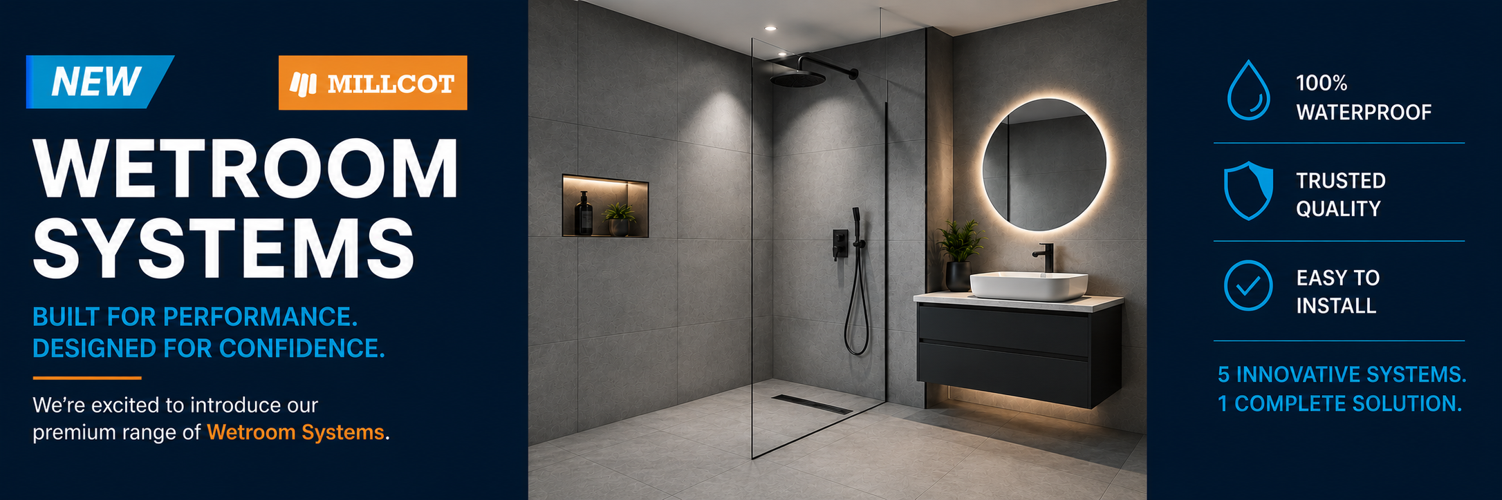 Professional tile installation using Millcot adhesives and grouts
