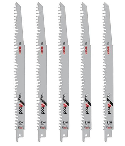 Bosch S1531L Recip Saw Blades 5 Pack
